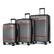 Front. Bugatti - Wellington Expandable Spinner Hardside Suitcase Set - 3 Piece - Pewter.