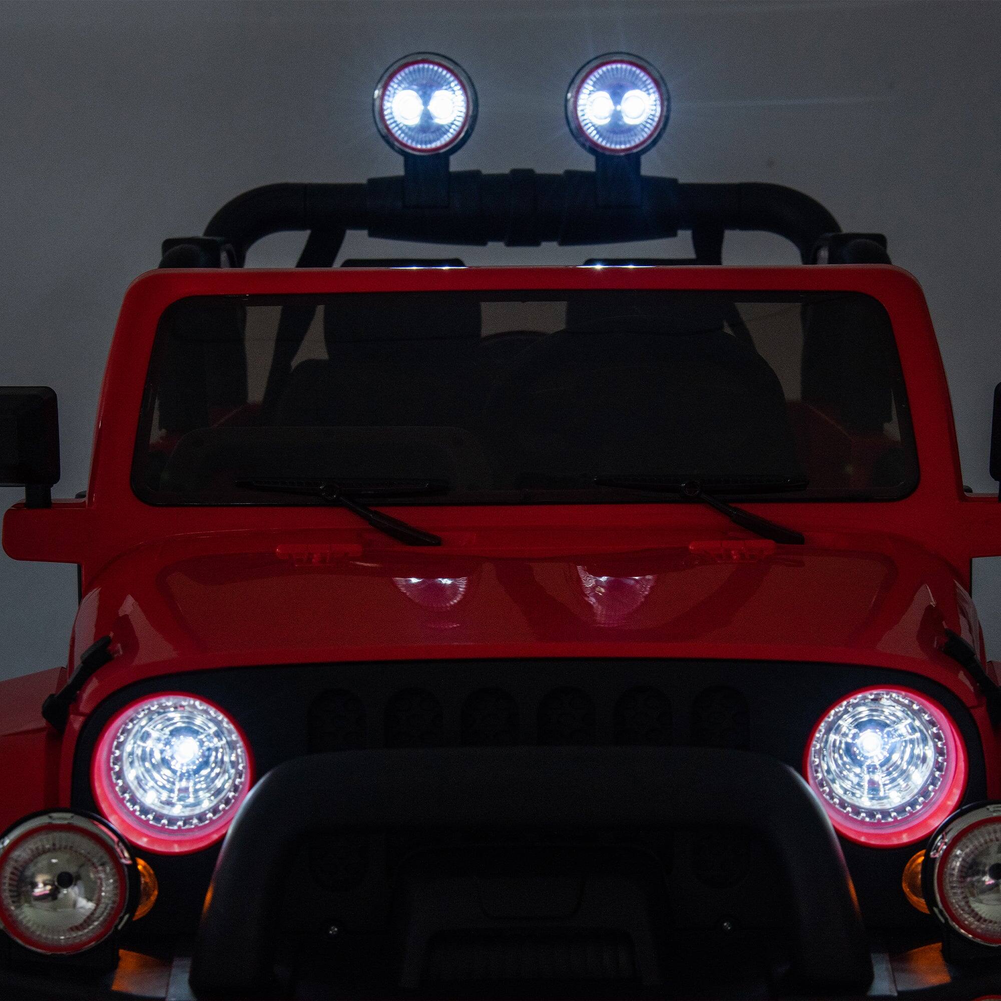 Alt View 5. Boyel Living - 3+ Red 24V Kids Ride On UTV with Parents Remote Control Twin 80W Motors 4Wheel Sho - red.