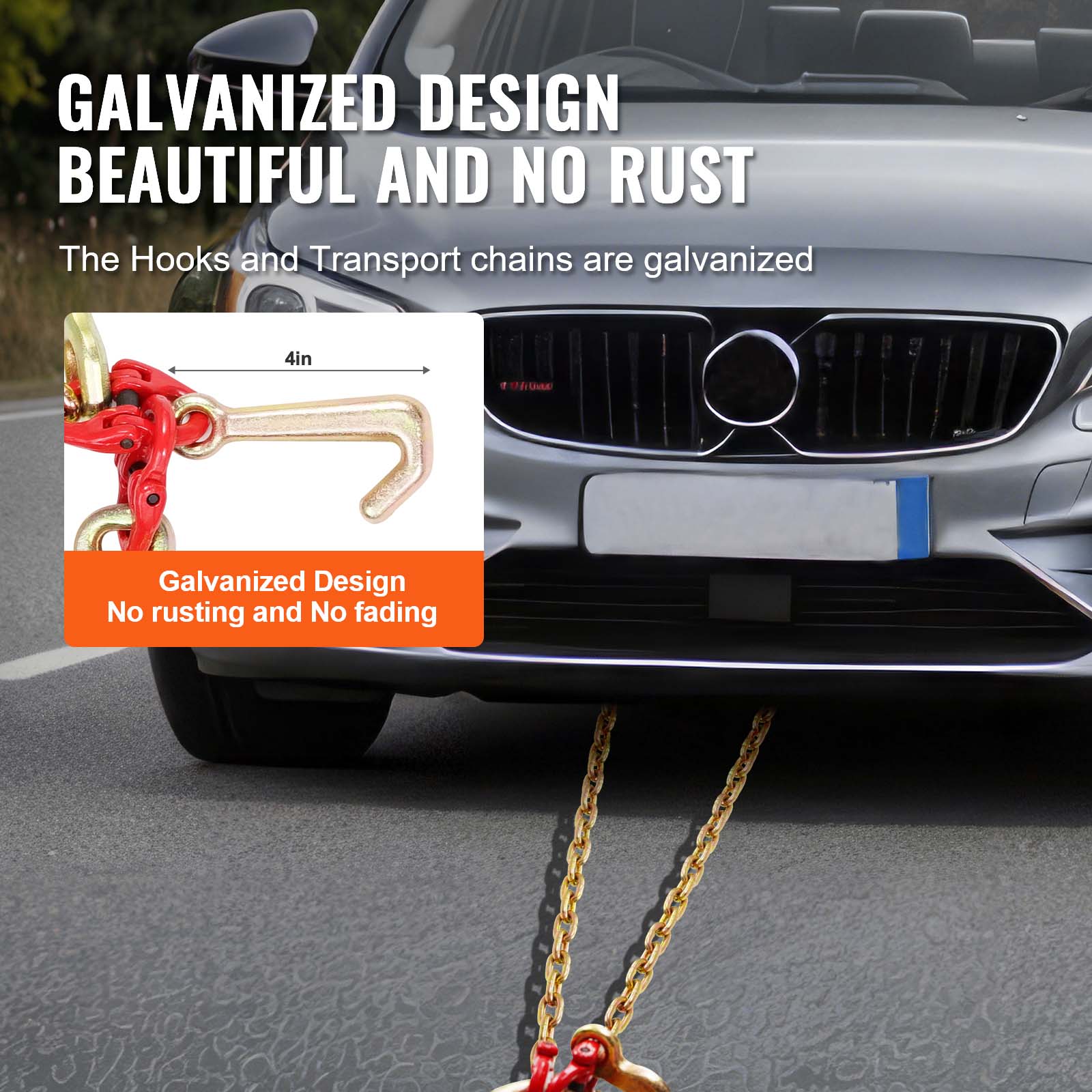 GALVANIZED DESIGN BEAUTIFUL AND NO RUST

The Hooks and Transport chains are galvanized

Galvanized Design
No rusting and No fading