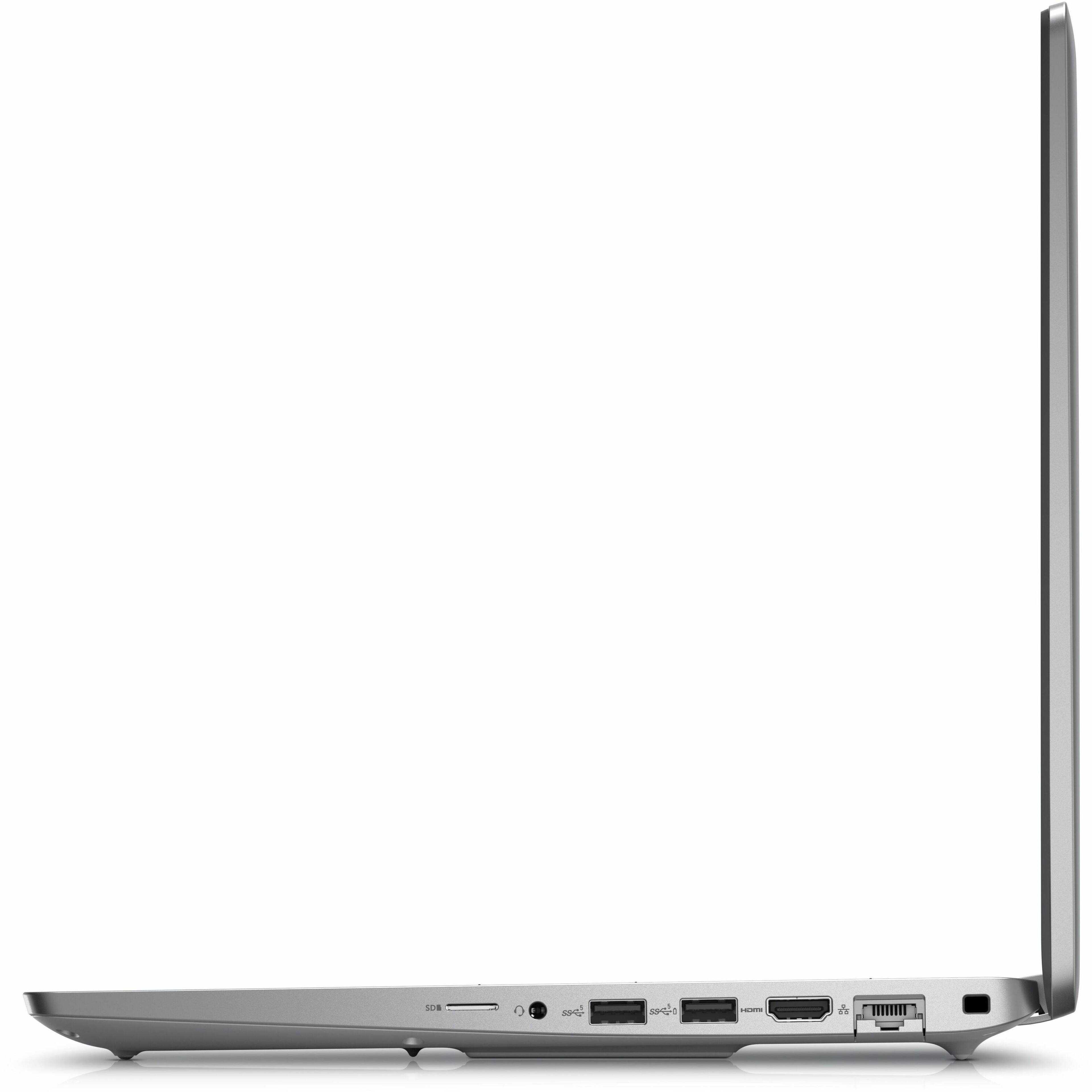 Left. Dell - Latitude 5000 15.6" Laptop - Intel Core Ultra 7 with 16GB Memory - 512 GB SSD - Silver.