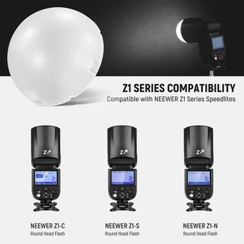 Neewer Magnetic Dome Diffuser for Round Flash Light Modifier for Neewer Magnetic Dome Diffuser for Round Flash Light Modifier for