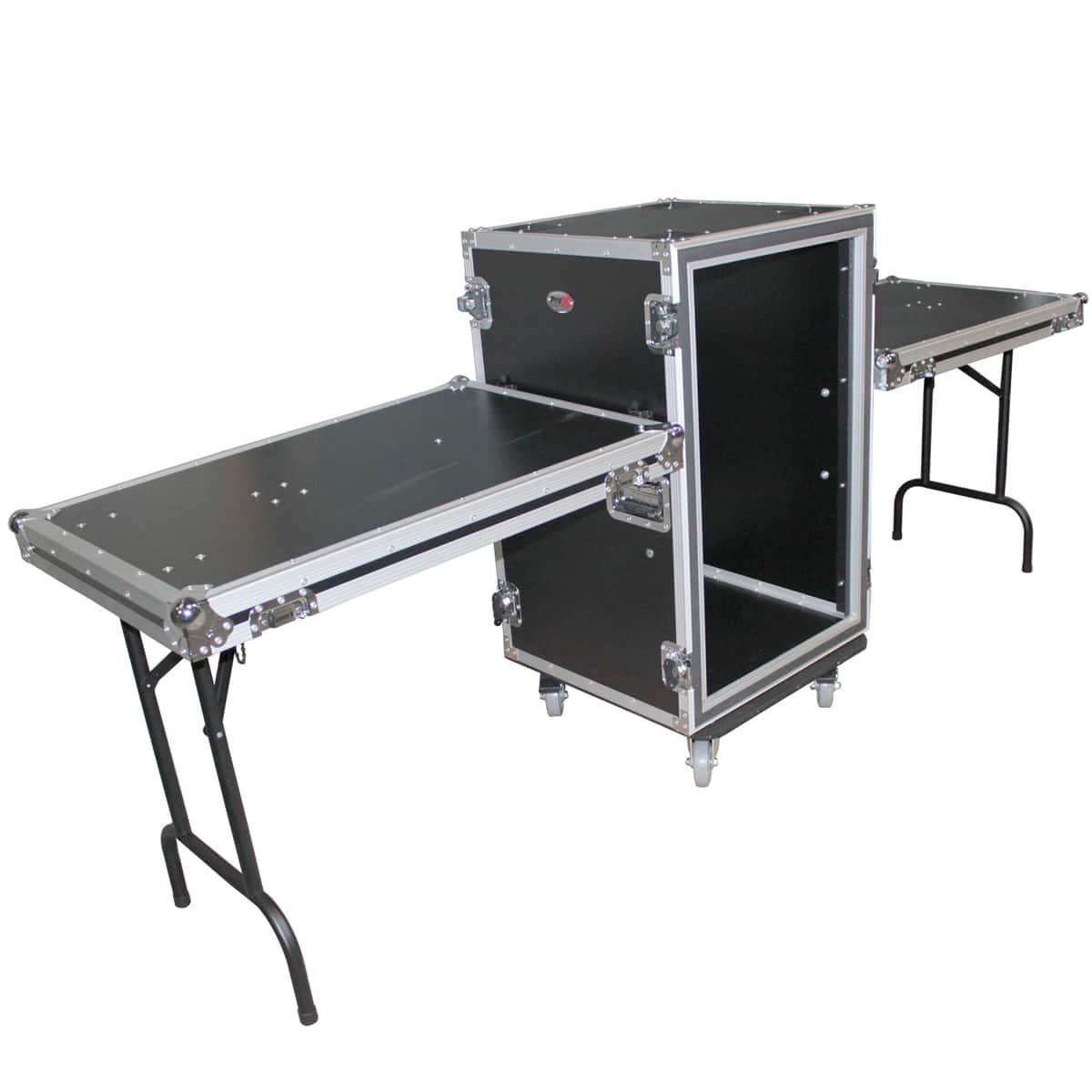 "ProX - T-14RSP24WDST 14U Vertical Shockproof Amp/Rack Case with Dual Side Tables & 4 Casters, 24"" Rail to Rail" price history on PriceWatchPro