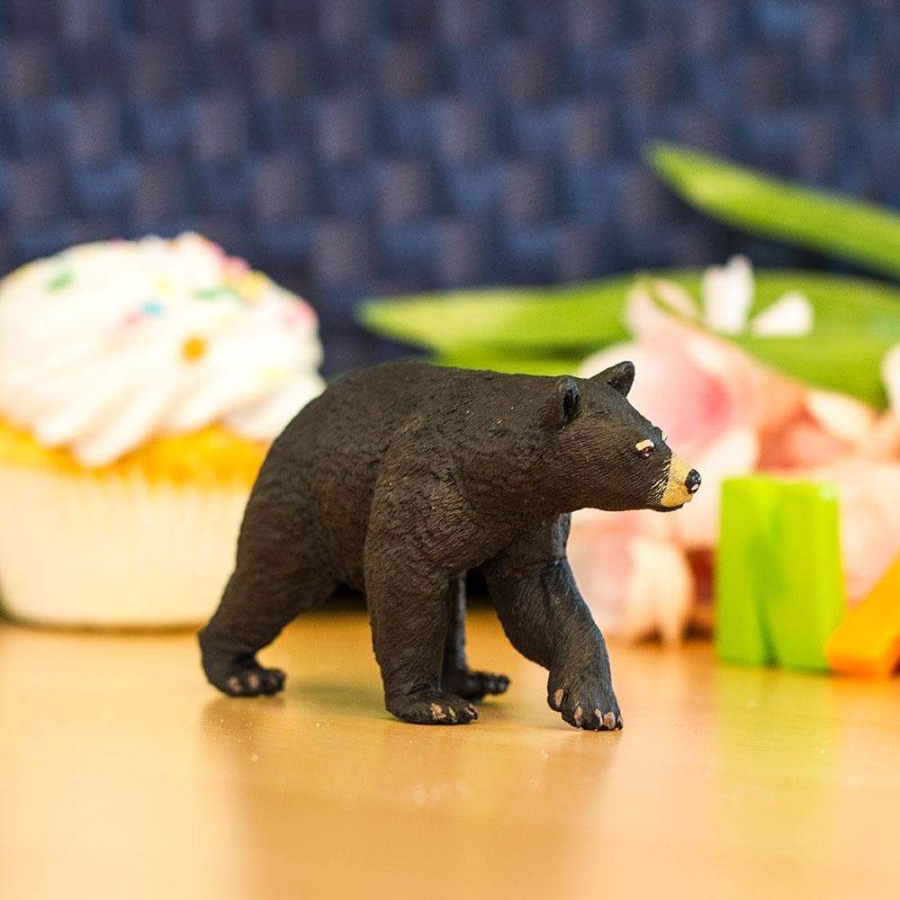 Angle. Safari Ltd. - Black Bear Toy Figurine.