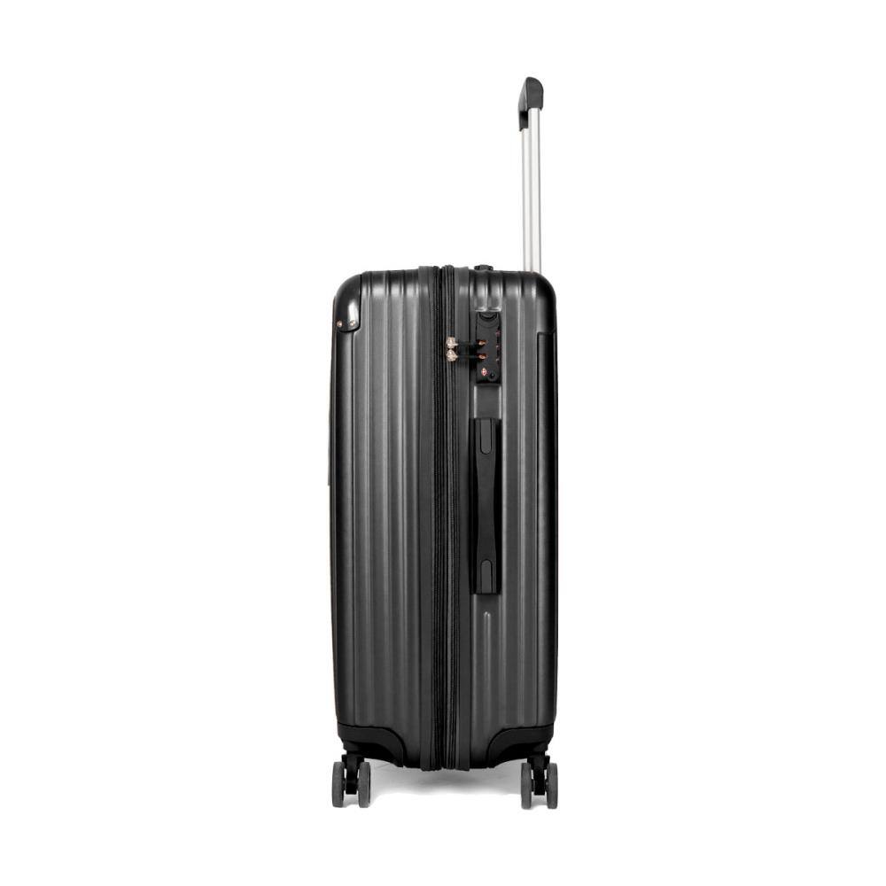 Alt View 1. BreeBe - Lightweight 4-Piece ABS Luggage Set 16/20/25/29 Inch, Carry-On and Checked Suitcases with Swivel Wheels - Black.