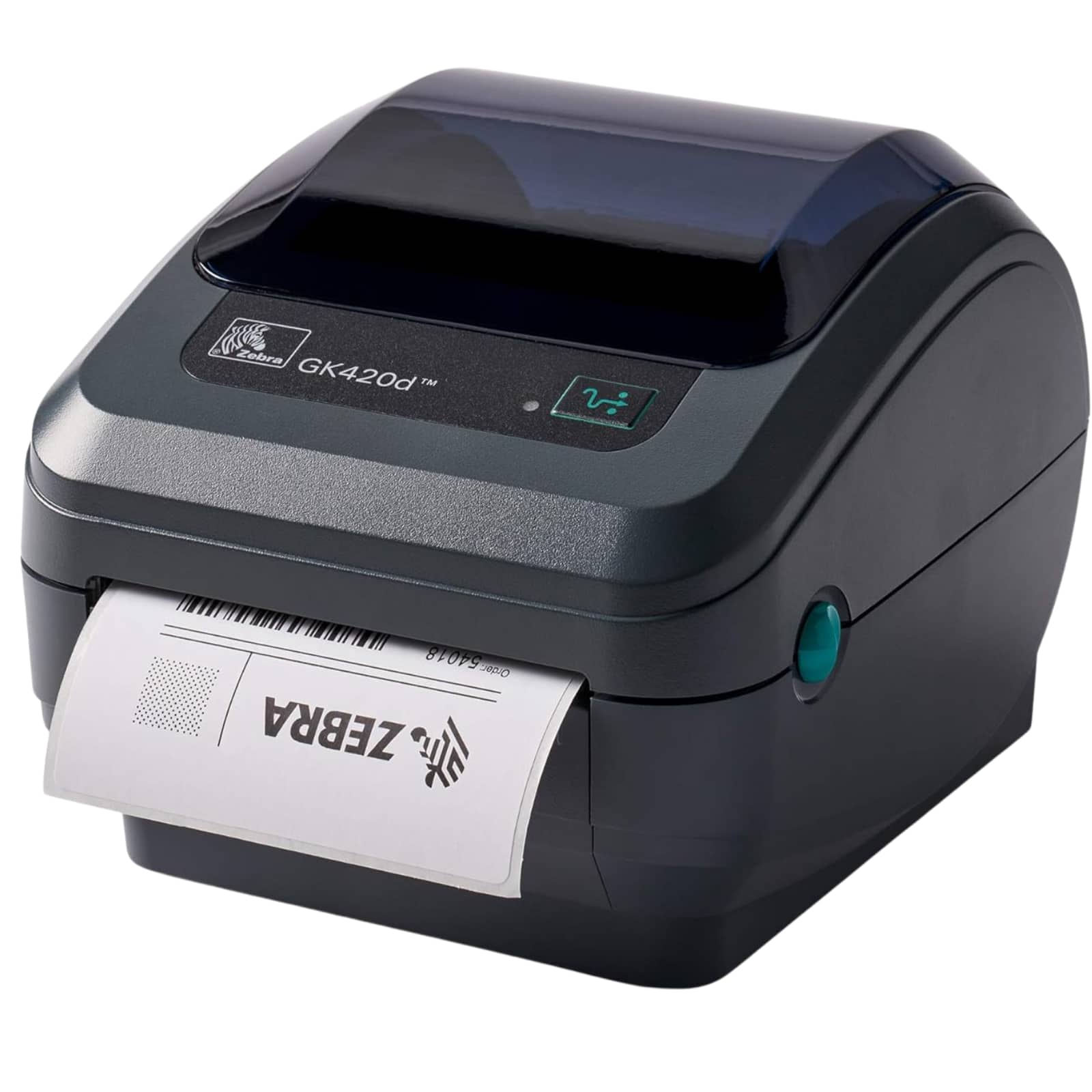 Zebra - GK420D Direct Thermal Barcode Label Printer 203 DPI USB Serial Parallel Ports GK42-202510-001 - Gray