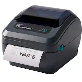 Zebra - GK420D Direct Thermal Barcode Label Printer 203 DPI USB Serial Parallel Ports GK42-202510-001 - Gray