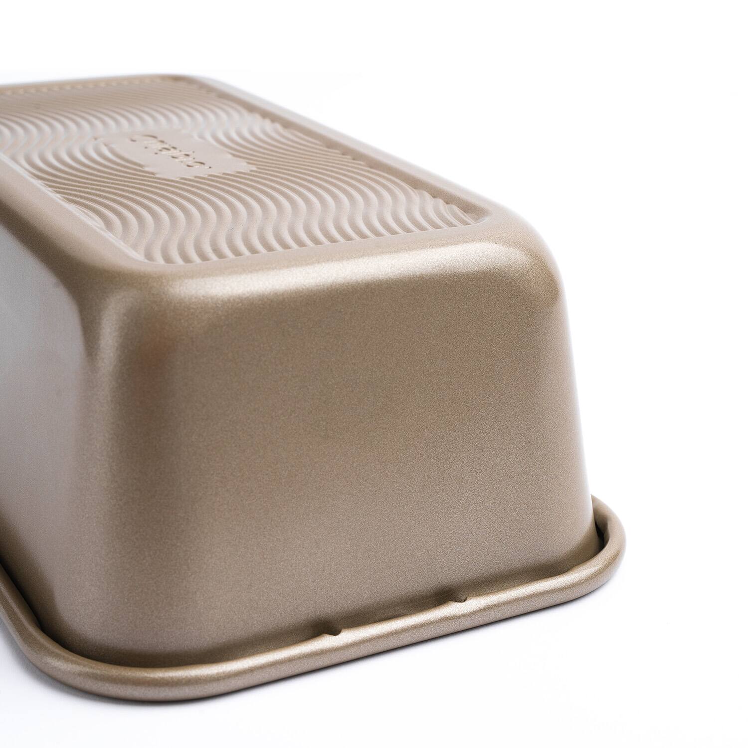 Alt View 4. Cuisipro - 9.5 x 2.75-Inch Steel Nonstick Loaf Baking Pan - Brown.