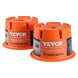 VEVOR - Trailer Jack Block, 2000 lbs Capacity per RV Leveling Block, High-quality Polypropylene RV Camper Stabilizer Blocks - Orange