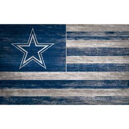 Fan Creations - Dallas Cowboys 11'' x 19'' Distressed Flag Sign - Multicolor