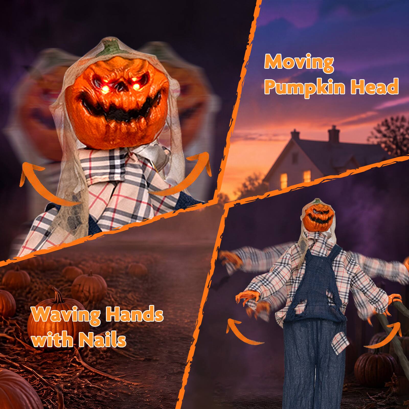 Moving Pumpkin Head

Waving Hands with Nails