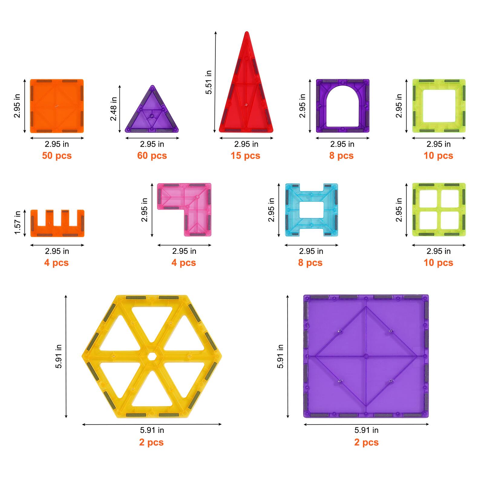 - 2.95 in x 2.95 in - 50 pcs
- 2.48 in x 2.95 in - 60 pcs
- 5.51 in x 2.95 in - 15 pcs
- 2.95 in x 2.95 in - 8 pcs
- 2.95 in x 2.95 in - 10 pcs
- 1.57 in x 2.95 in - 4 pcs
- 2.95 in x 2.95 in - 4 pcs
- 2.95 in x 2.95 in - 8 pcs
- 2.95 in x 2.95 in - 10 pcs
- 5.91 in x 5.91 in - 2 pcs
- 5.91 in x 5.91 in - 2 pcs