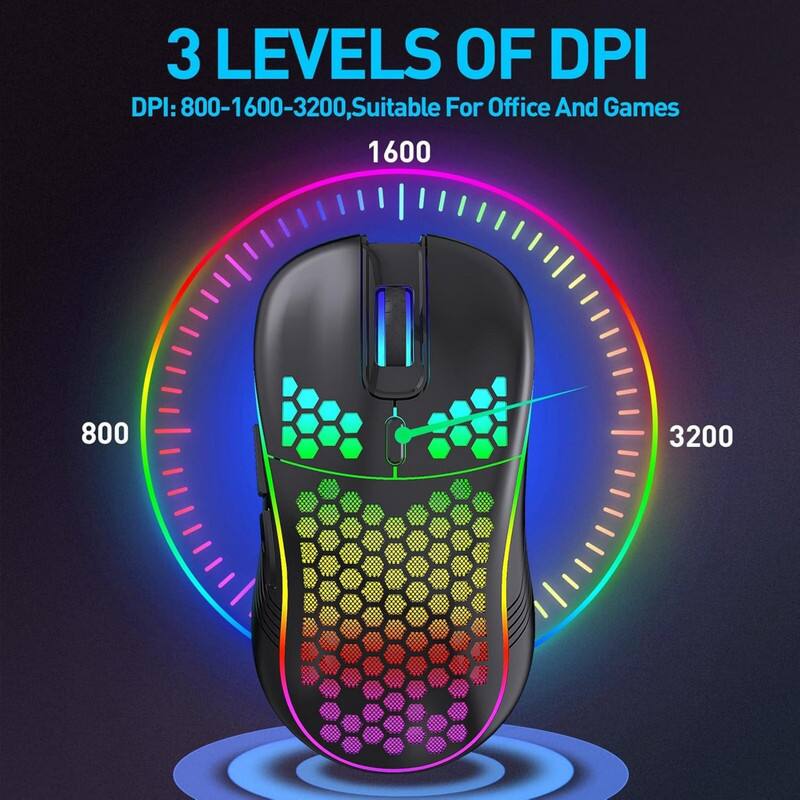 3 LEVELS OF DPI  
DPI: 800-1600-3200, Suitable For Office And Games