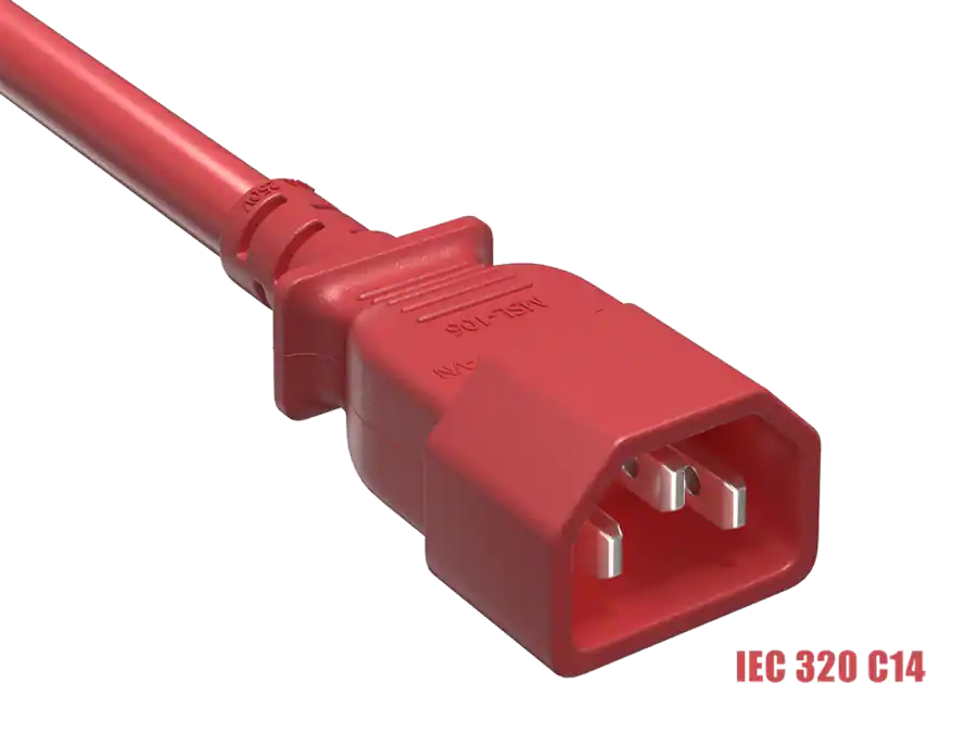 Cabling A High Power Rack Cable Leader Power Extension Cord, IEC C13 to C14 Heavy Duty, 14 AWG ...