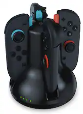 Front. NEXT - Joy-Con 2 Quad Charging Station for Nintendo Switch 2 - Black.