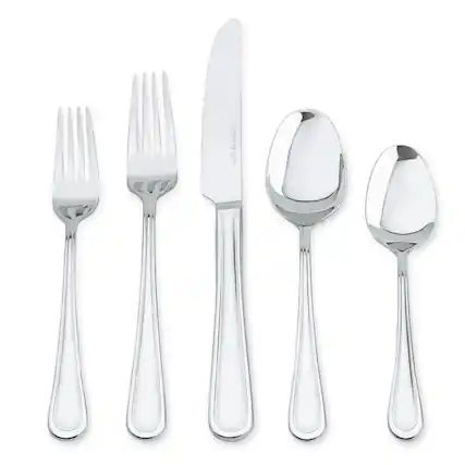 Front. Henckels - Henckels Cottage 45-pc 18/10 Stainless Steel Flatware Set - Stainless Steel.