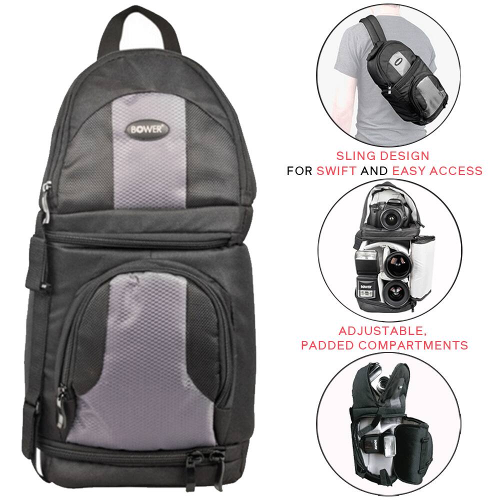 - Sling Design for Swift and Easy Access
- Adjustable, Padded Compartments