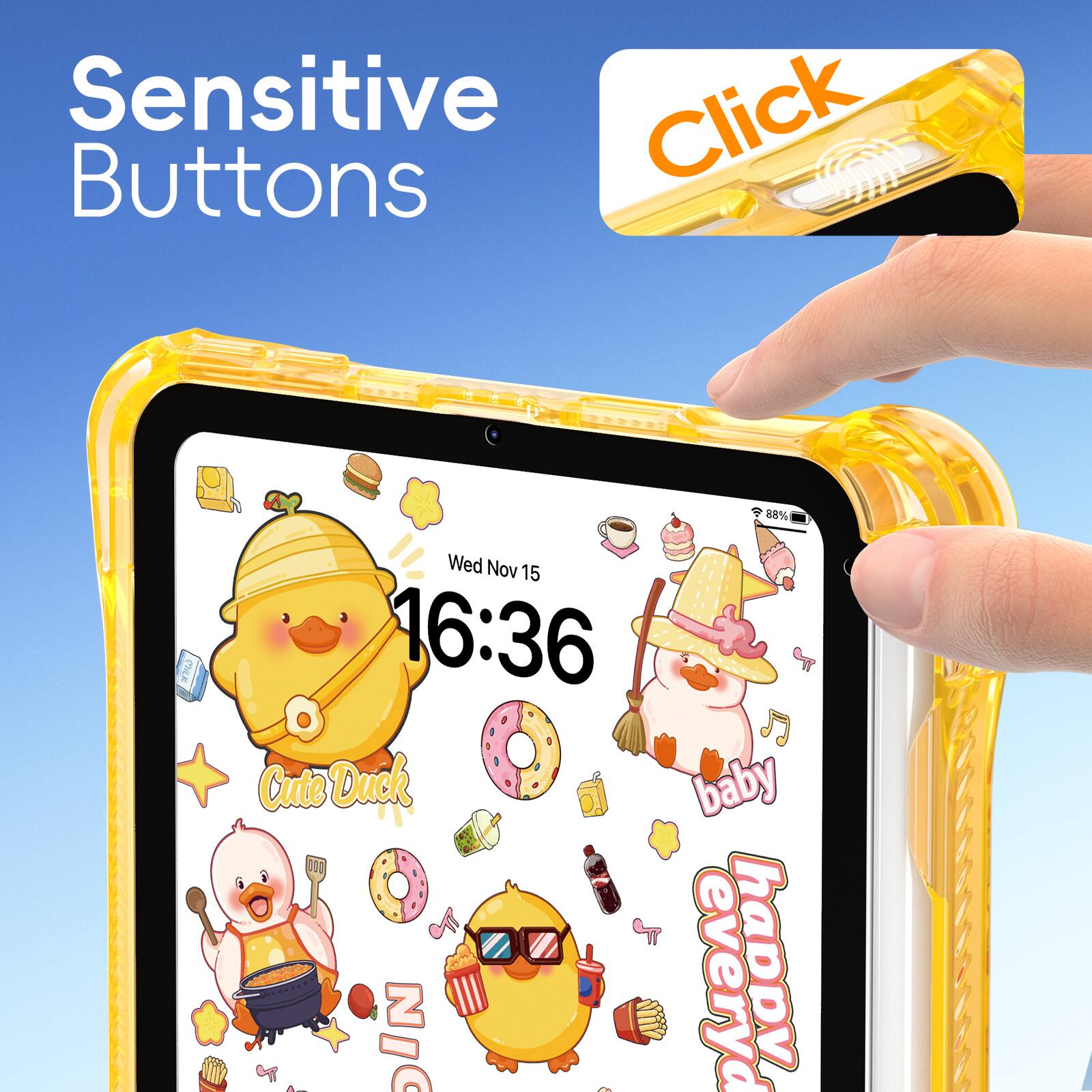 Sensitive Buttons OLE 8% Wed Nov 15 16:36 Cute Duck baby DO N everyd haDpy