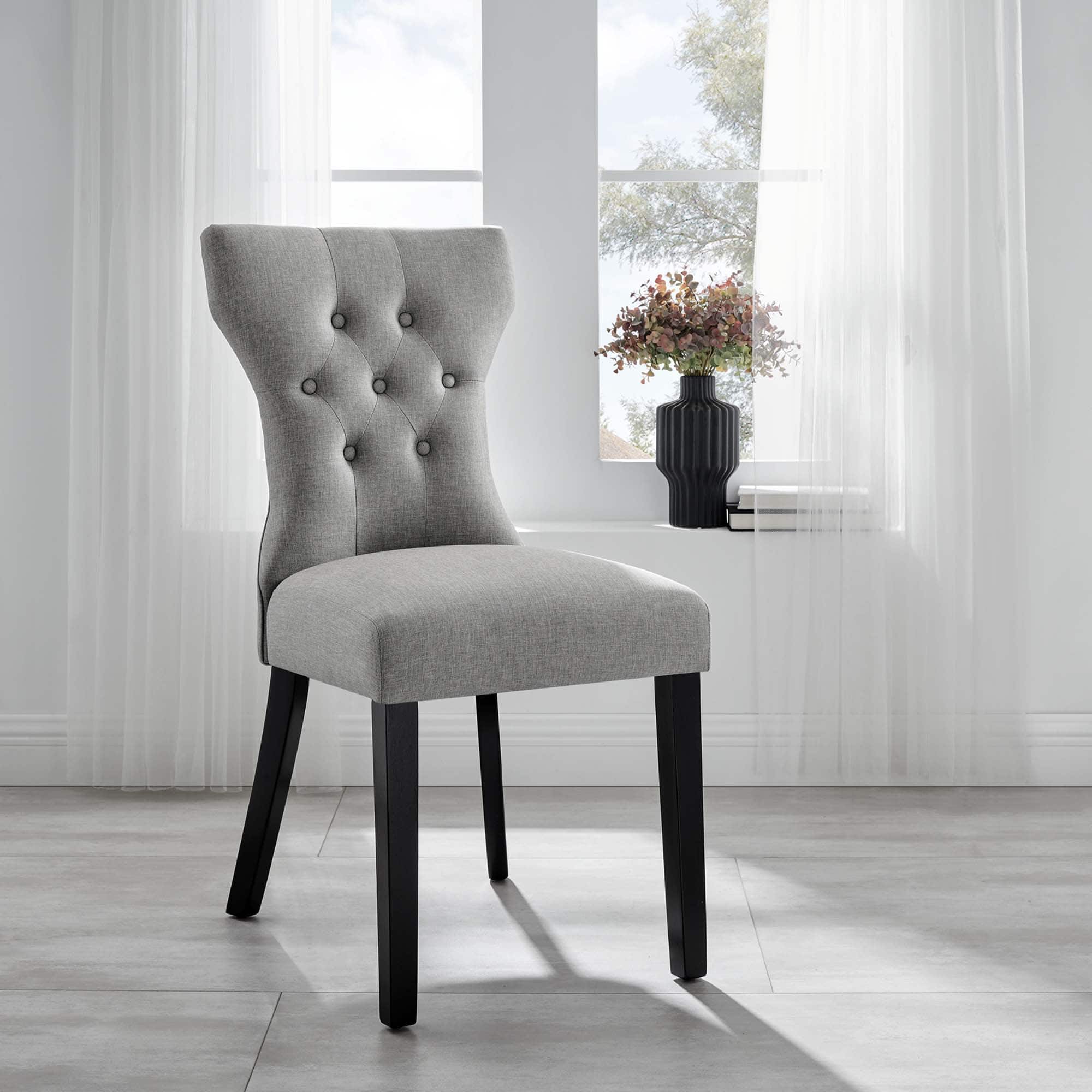 Silhouette Dining Side Chair by Modway - Light Gray