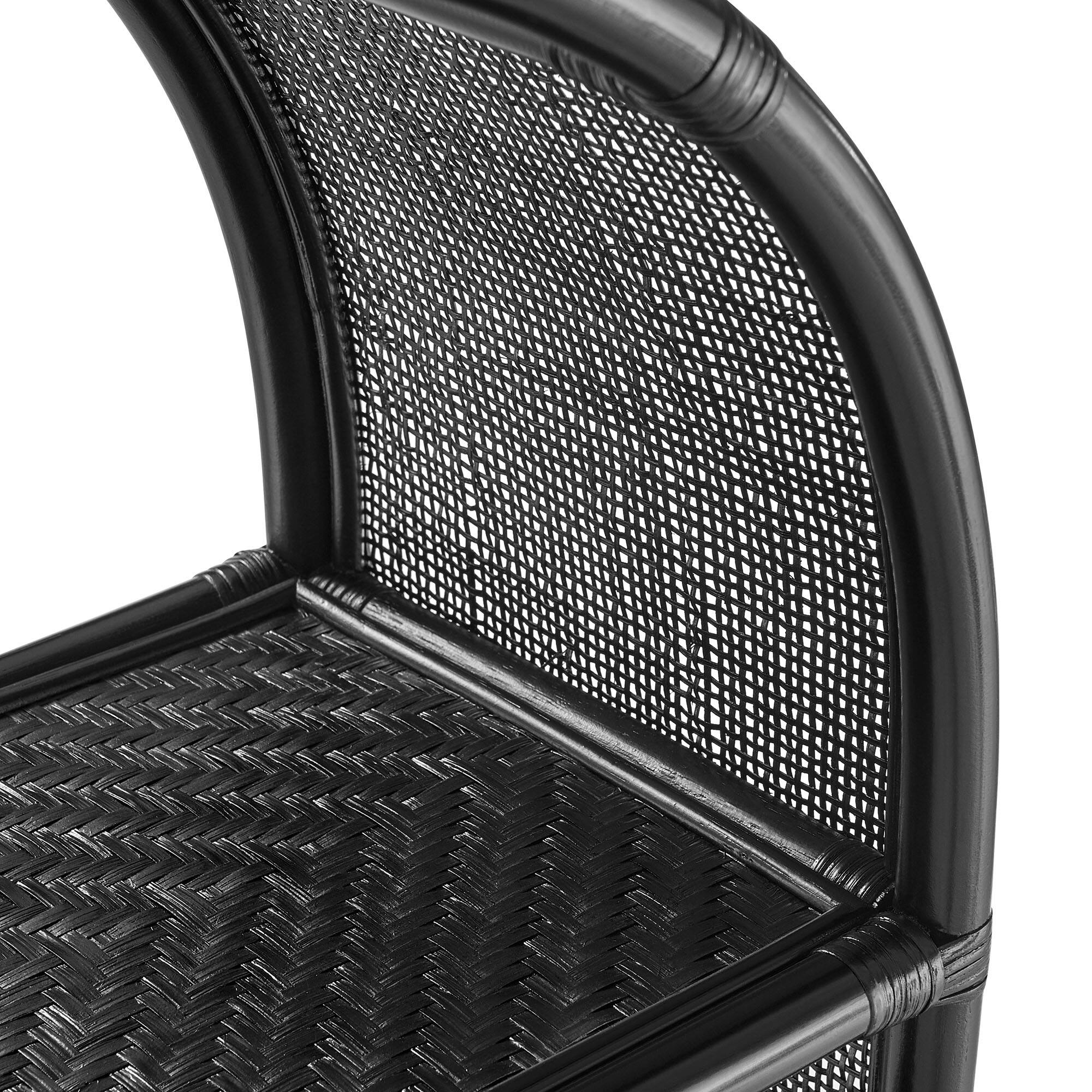 Alt View 5. Modway - Celeste 67 Inch Tall Arched Natural Rattan Bookshelf by Modway - Black.