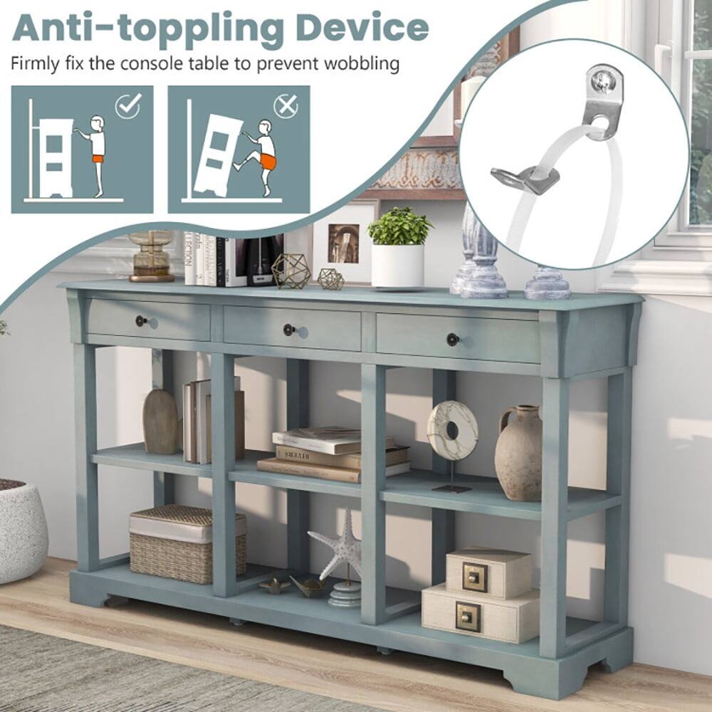 Anti-toppling Device  
Firmly fix the console table to prevent wobbling