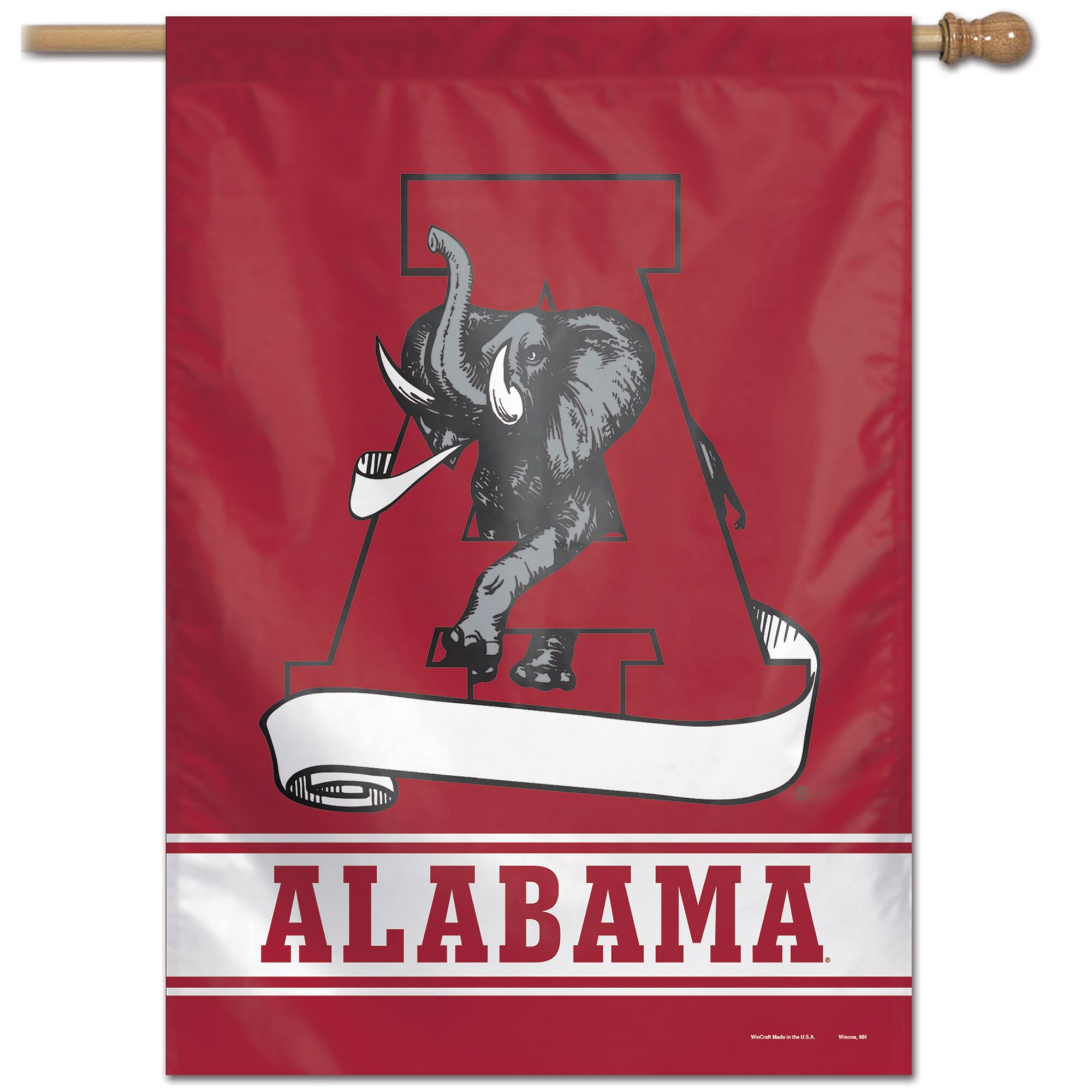 Front. WinCraft - Alabama Crimson Tide 28" x 40" College Vault Single-Sided Vertical Banner - Multicolor.