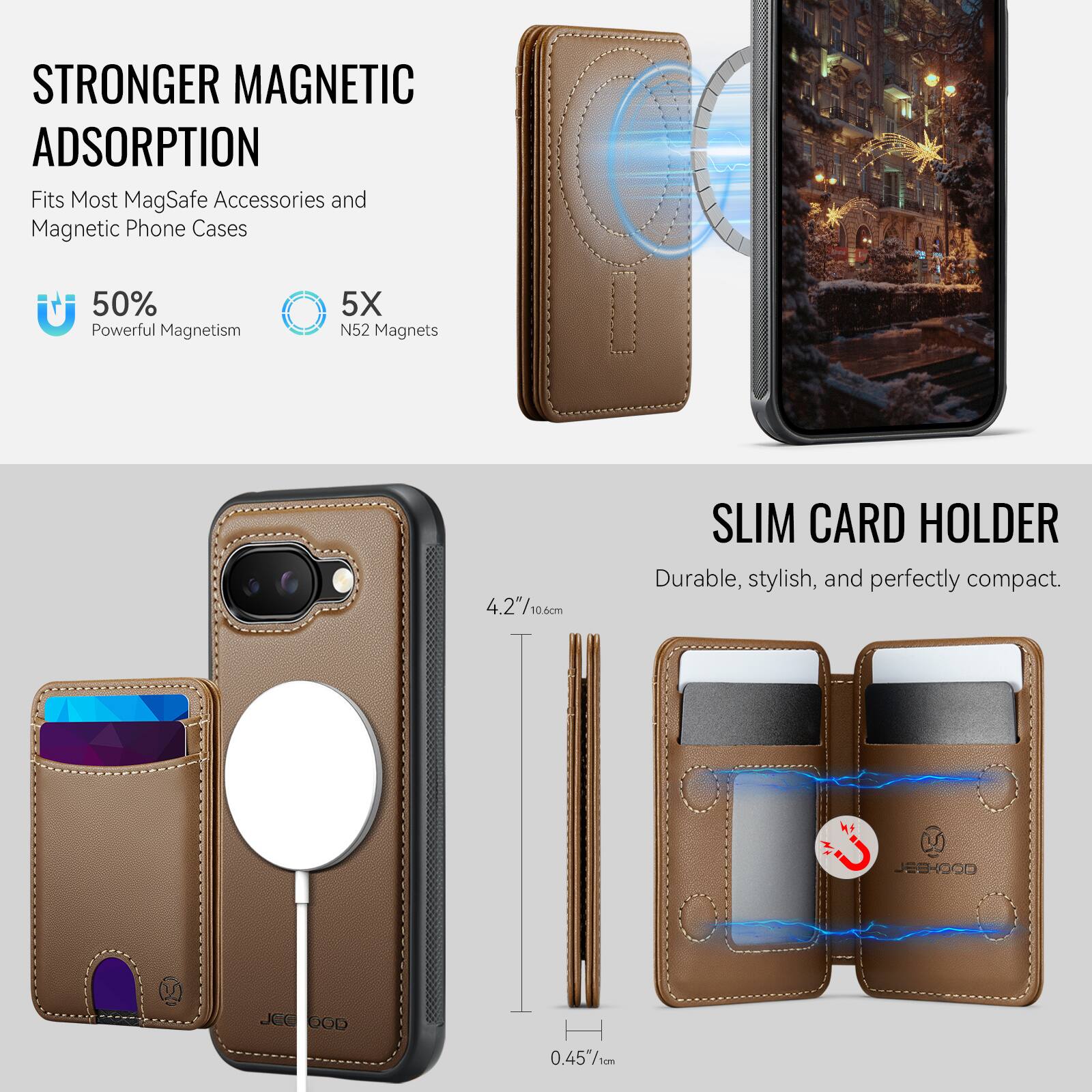 Dteck Magnetic Case For Google Pixel 10a Detachable Wallet Card