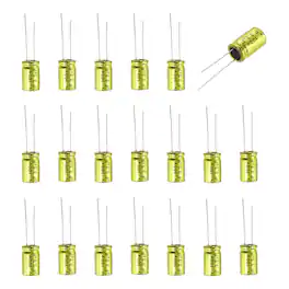 Unique Bargains - 3.3uF 100V Non-Polarized Electrolytic Capacitor, 10x17mm Aluminum Audio Cap, for DIY Tweeter, 20pcs - Gold