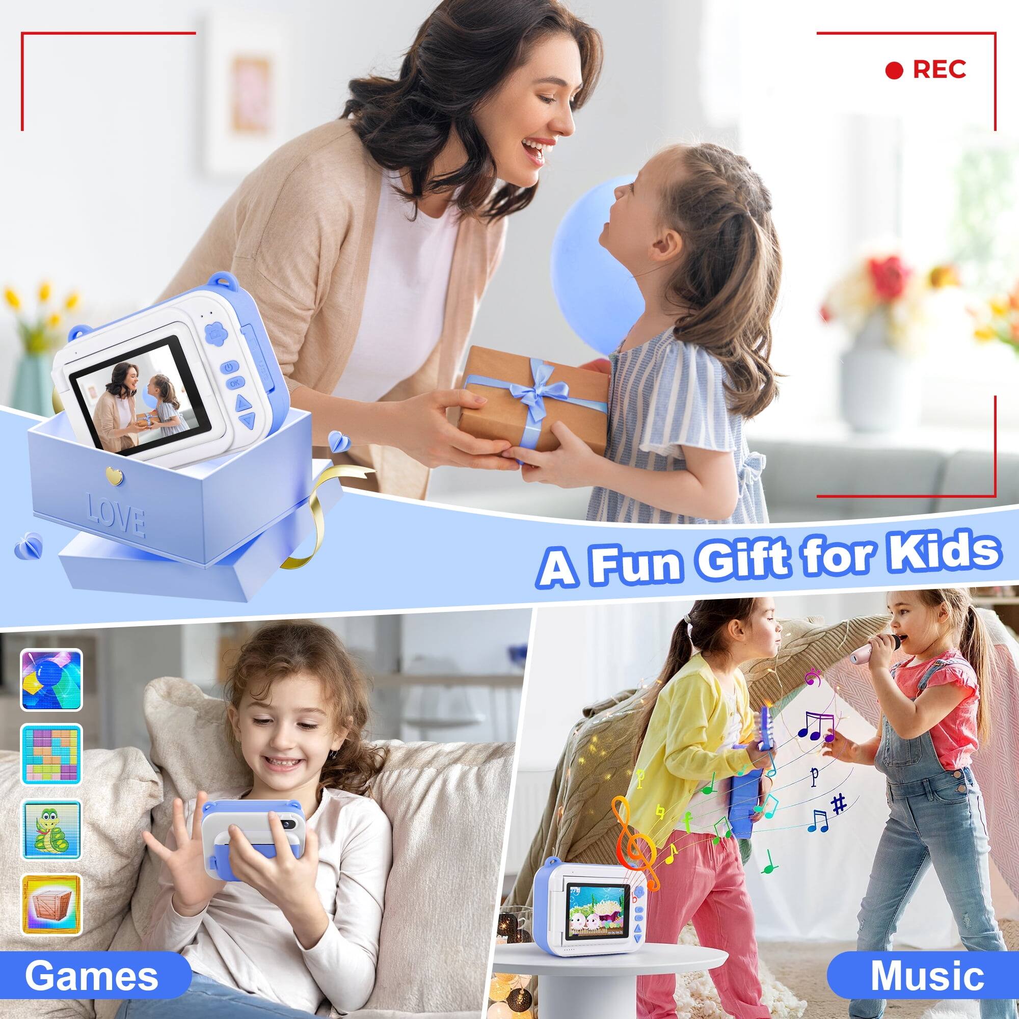 REC  
LOVE  
A Fun Gift for Kids  
Games  
Music