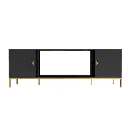 Front. Boyel Living - TV Stand Fits TVs up to 75 to 80 in. - Black.