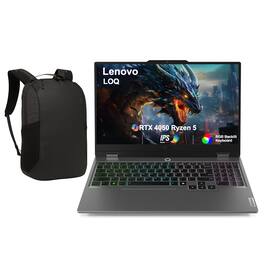 Lenovo - LOQ Laptop 15.6 FHD Display (Ryzen 5 7235HS, 16GB, 1TB SSD, GeForce RTX 4050, Win 11 Pro) w/17in Backpack - Luna Grey
