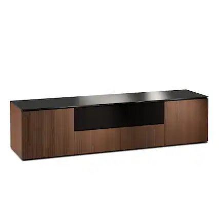 Front. Salamander Designs - Salamander Designs Chameleon Collection Manhattan 245 Quad Speaker Integrated AV Cabinet - Black/Walnut.