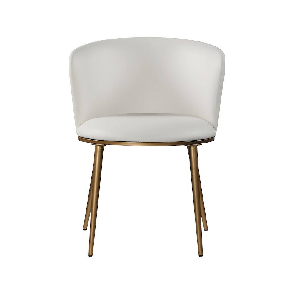 Alt View 2. Meridian Furniture - Skylar White Vegan Leather Dining Chair, Set of 2 - White.