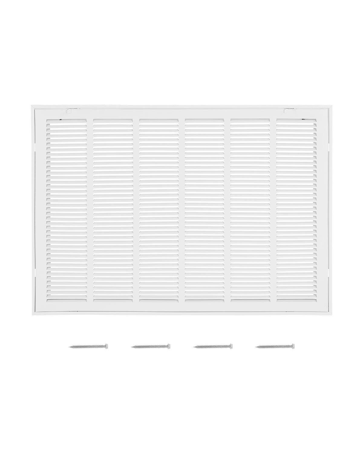 VEVOR - Return Air Filter Grille, Fits W30 x H20 Inch Duct Opening, Filter Not Included, Return Air Vent Cover for Wall - White