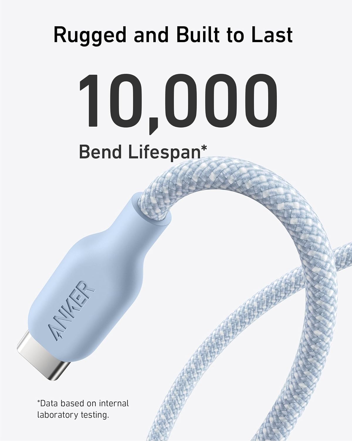Rugged and Built to Last  
10,000 Bend Lifespan*  
*Data based on internal laboratory testing.
