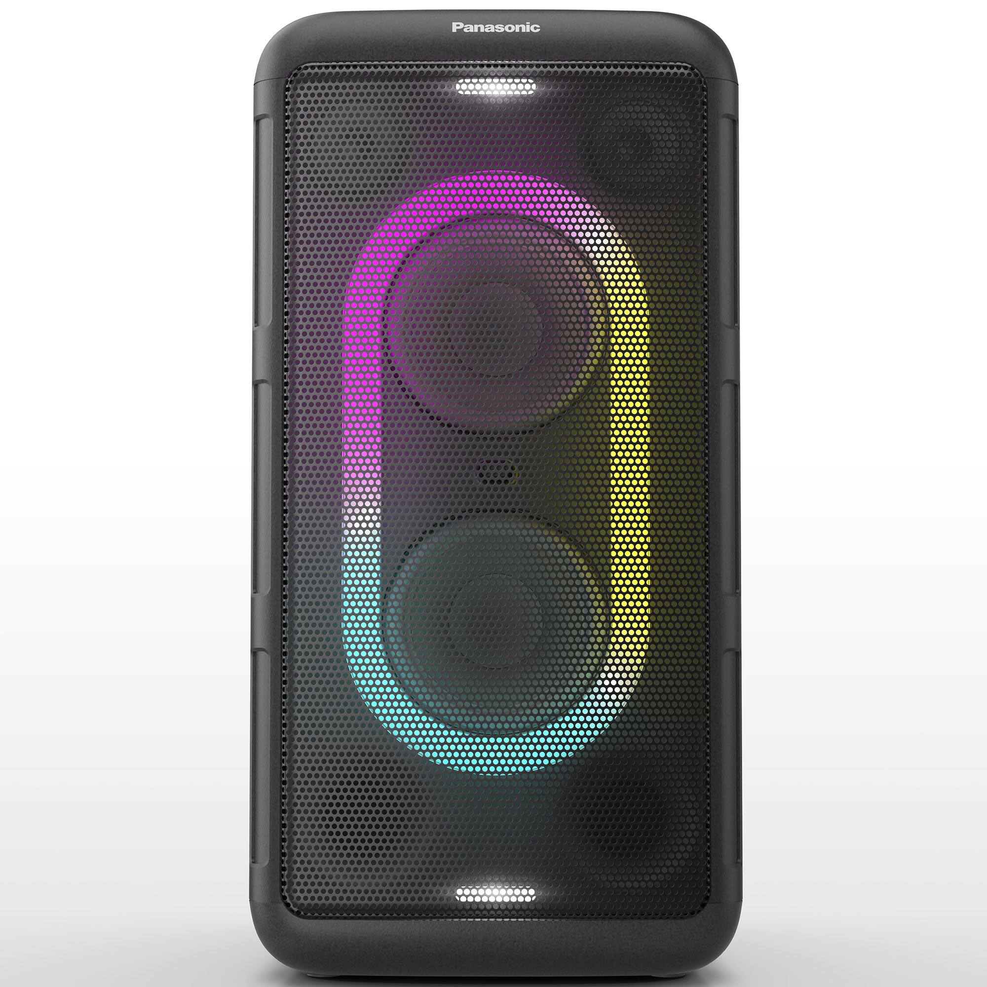 Panasonic - SC-BMAX10 Portable Bluetooth Wireless Party Speaker with Double Speaker and Vibrant Light Display, 150W - Black