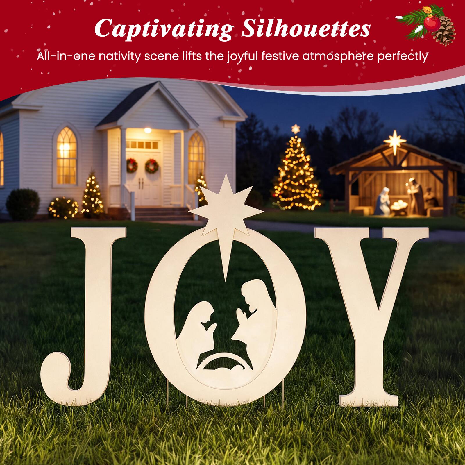 Captivating Silhouettes  
All-in-one nativity scene lifts the joyful festive atmosphere perfectly  
JOY