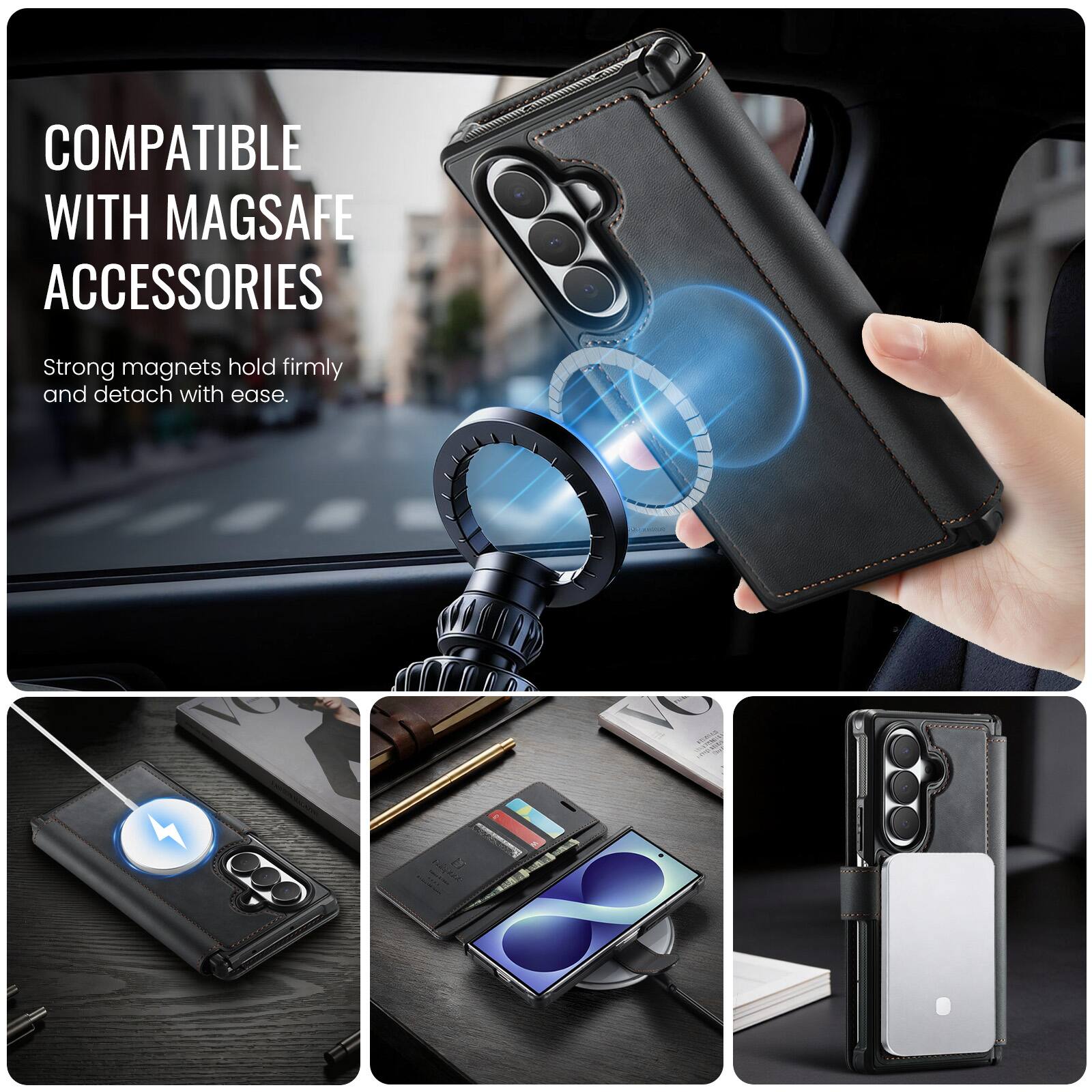 COMPATIBLE WITH MAGSAFE ACCESSORIES

Strong magnets hold firmly and detach with ease.