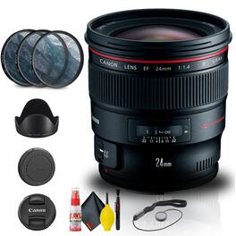Canon - EF 24mm f/1.4L II USM Lens (2750B002) + Filter Kit + Cap Keeper + More (International Version)