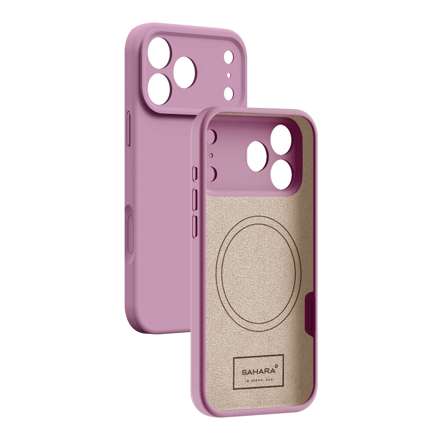 Angle. SaharaCase - Apple iPhone 17 Pro Case | Ultra Thin Silicone | Smooth Finish | Anti-Slip Grip | Venture Series - Lilac.