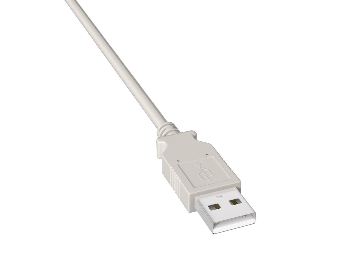 Angle. Cable Leader - USB 2.0 Type A Male to B Male Printer Cable, 480Mbps, Double-Shielded, Gold-Plated - White.