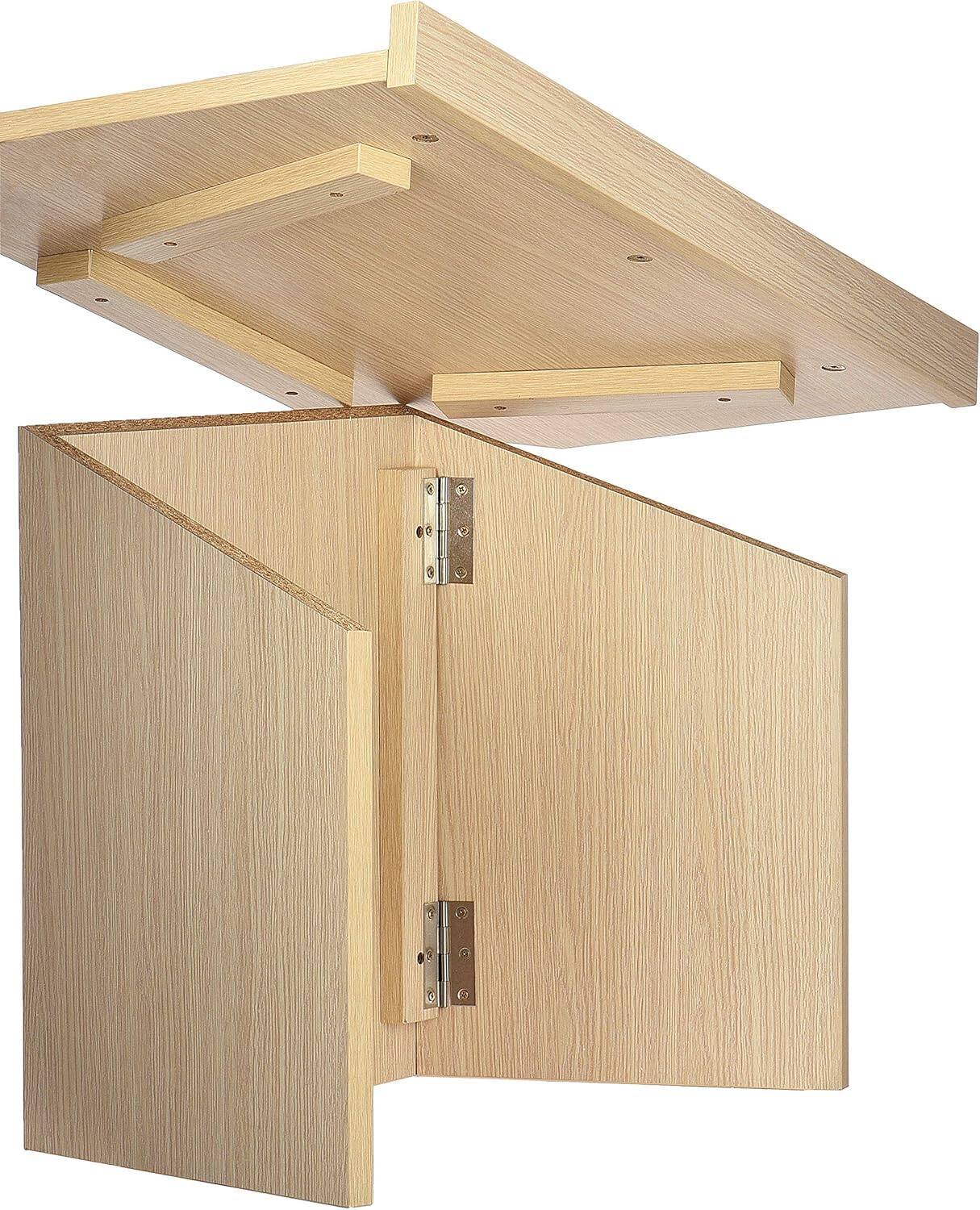Back. AdirOffice - Podium Foldable Tabletop Lectern Stand - Medium Oak.