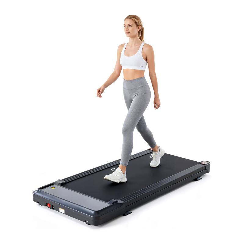 Front. AOITUN - Quiet Under-Desk Walking Pad - Compact Slim Treadmill for Small Spaces & Home Office - Black.
