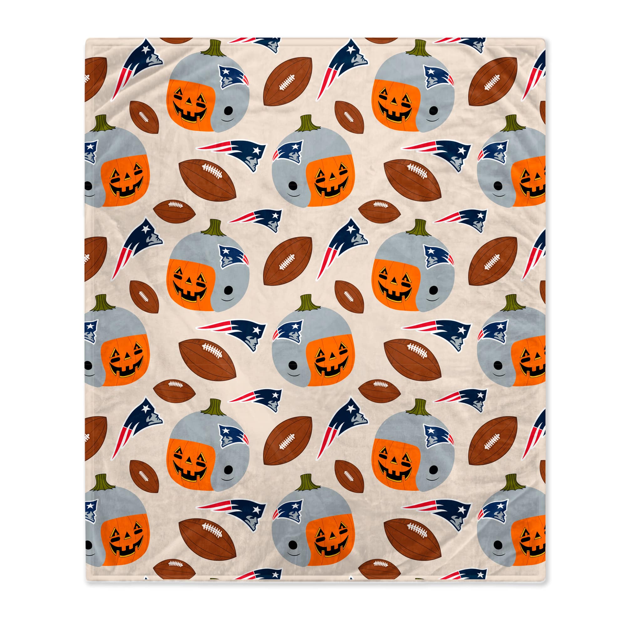 Pegasus - 60" x 70" Pumpkin Helmet Corral Fleece Blanket - Multicolor