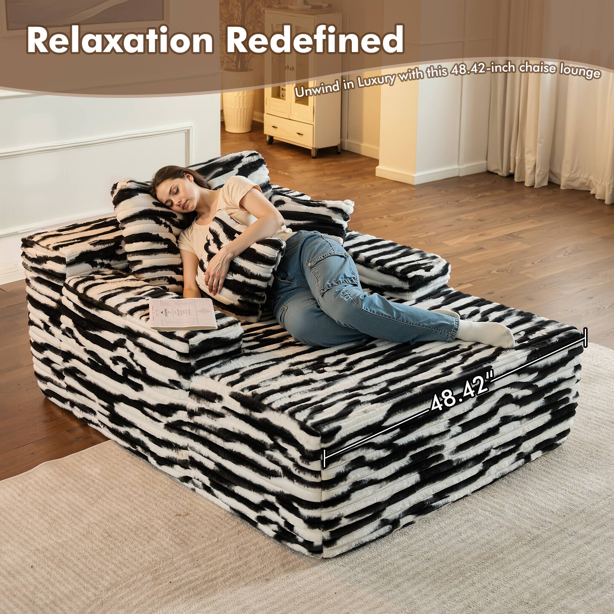 Relaxation Redefined

Unwind in Luxury with this 48.42-inch chaise lounge

48.42"