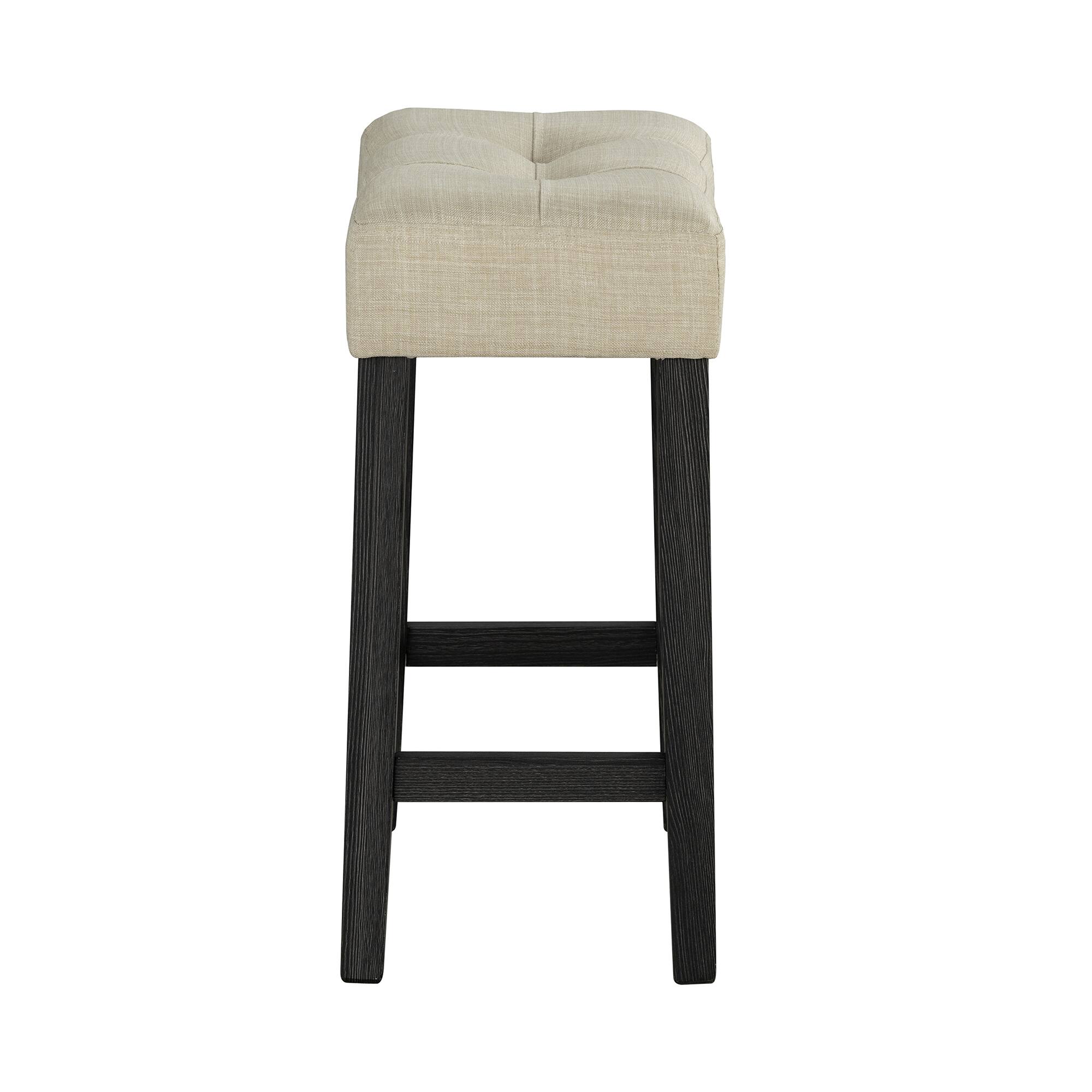 Alt View 7. Vaczon - 3-Piece Dining Set with Table and 2 Stools, Space-Saving Design for Small Apartments, Modern Kitchen Furniture - Dark black, Beige.