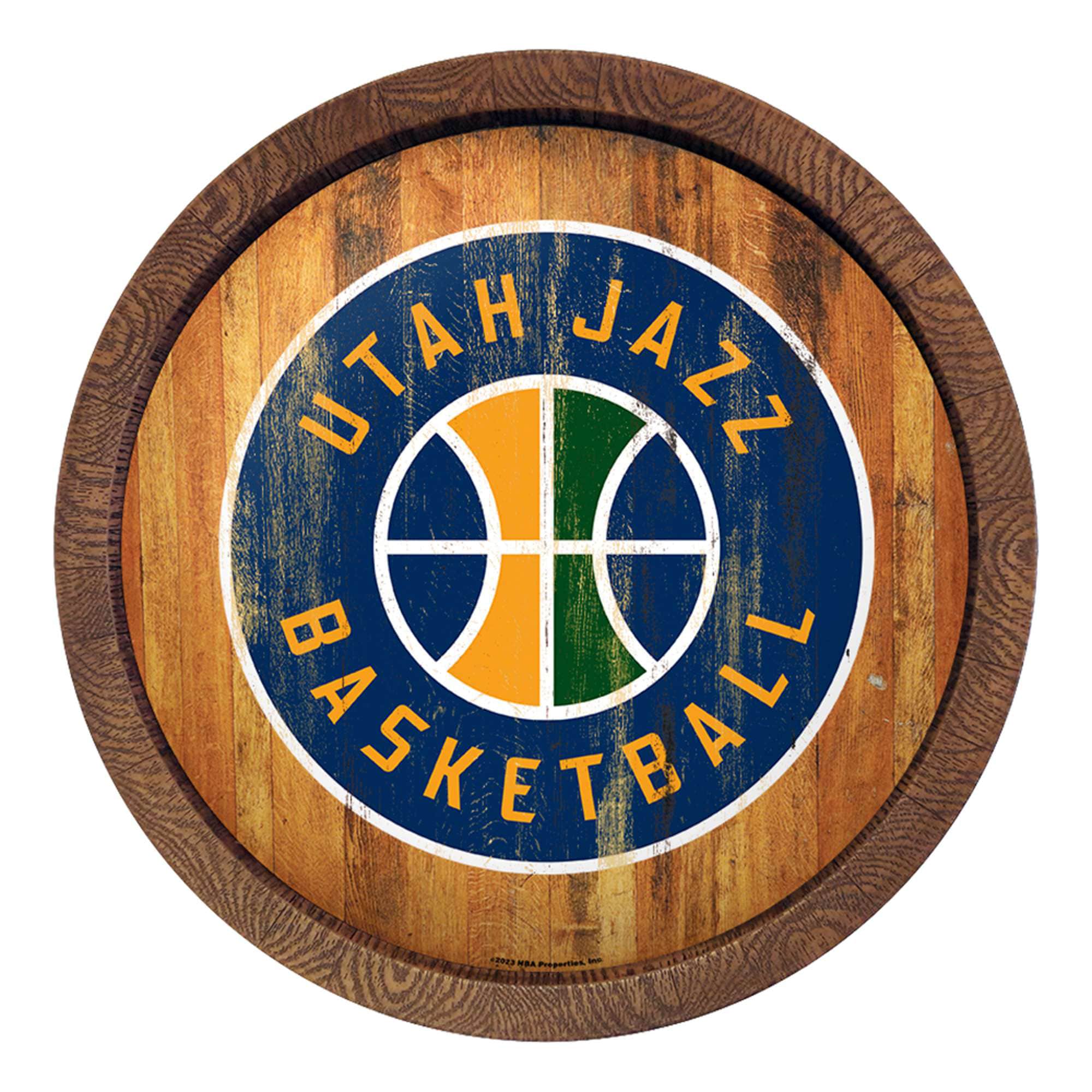 Utah Jazz 20.25'' Faux Barrel Top Sign