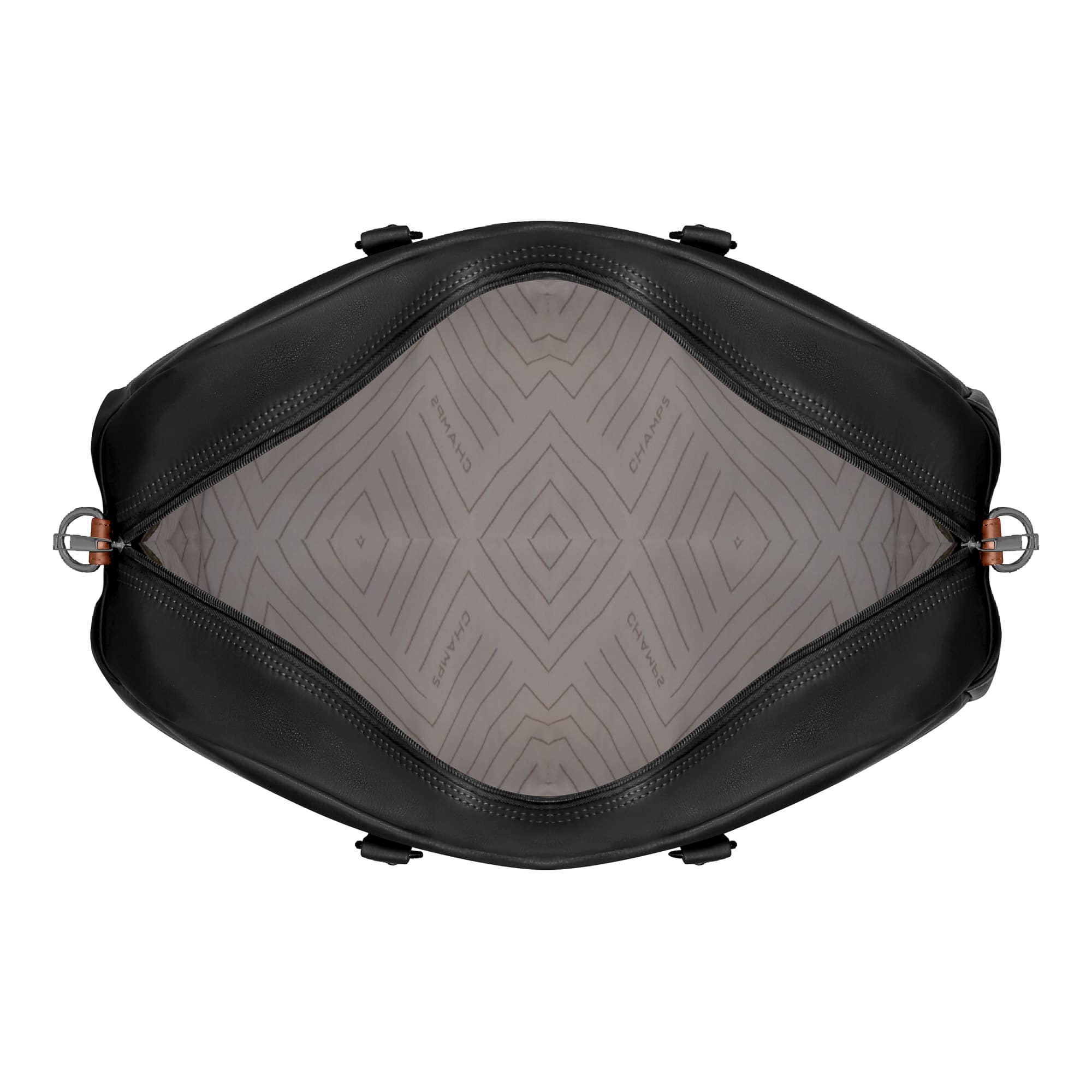 Champs Onyx Collection Leather Duffel Laptop Bag Black OB-406