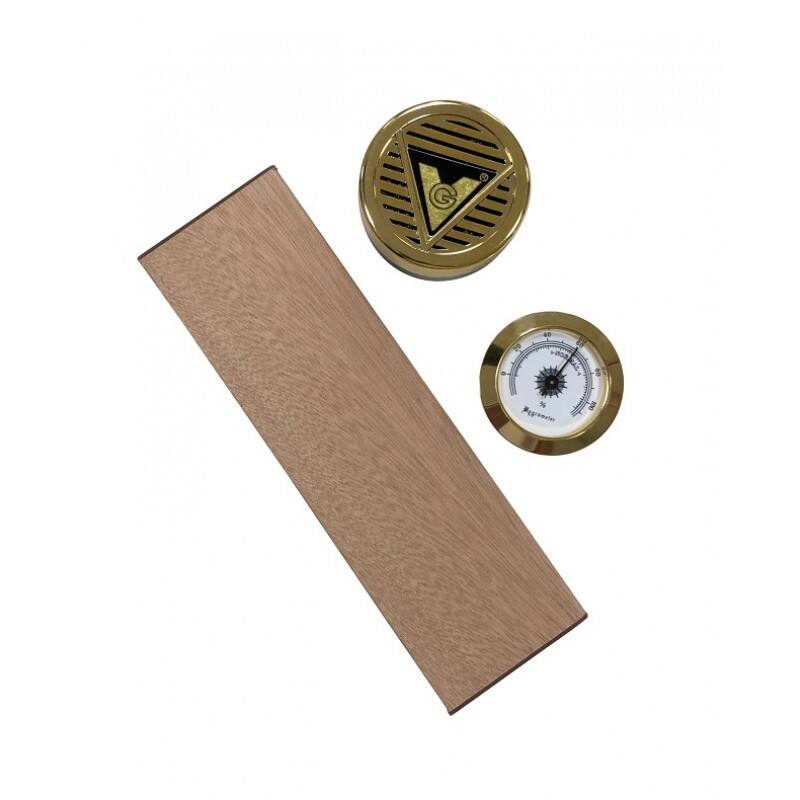 Alt View 4. Prestige - The Bellevue 60 Cigar Humidors - High Lacquer Deep Mahogany Finish.