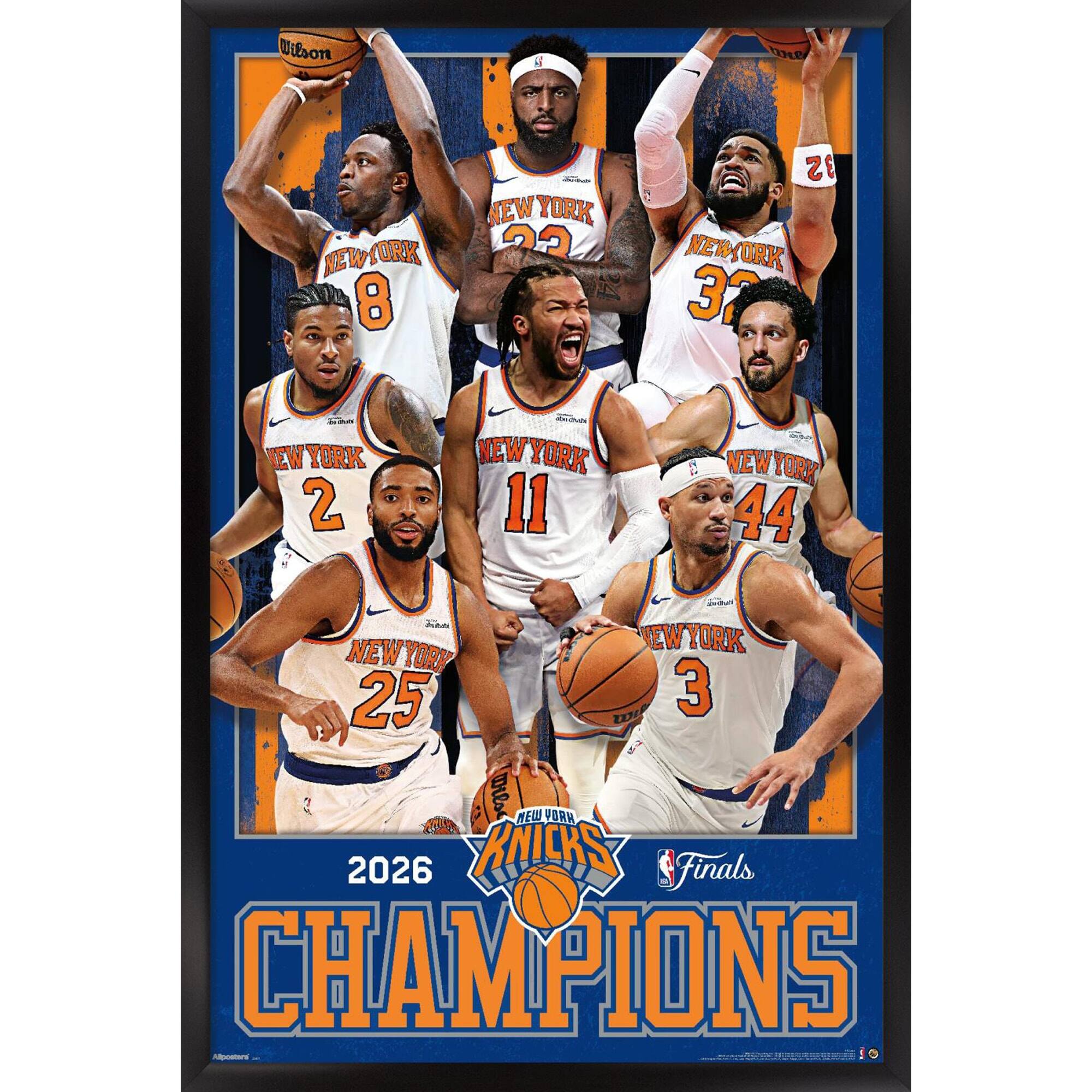 New York Knicks 2026 NBA Finals Champions 22.375" x 34" Framed Poster