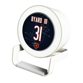 Keyscaper - Kevin Byard III Chicago Bears Night Light Charger and Bluetooth Speaker - White